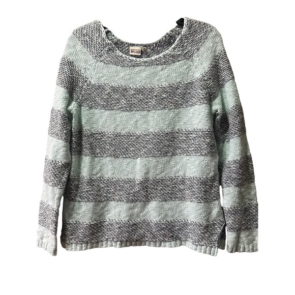 Mudd Sweaters - Mudd Y2K Striped Knit Sweater Light Mint Color Size L